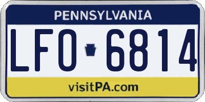 PA license plate LFO6814