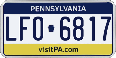 PA license plate LFO6817