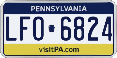 PA license plate LFO6824