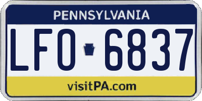PA license plate LFO6837