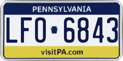 PA license plate LFO6843