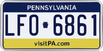 PA license plate LFO6861