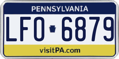 PA license plate LFO6879