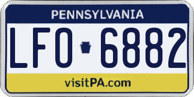 PA license plate LFO6882