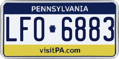 PA license plate LFO6883