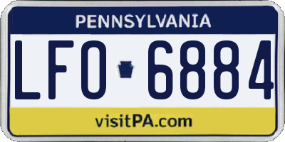 PA license plate LFO6884