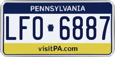 PA license plate LFO6887