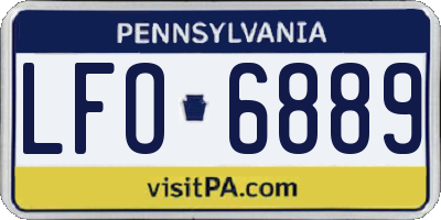 PA license plate LFO6889