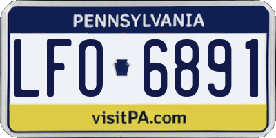 PA license plate LFO6891