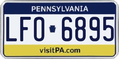 PA license plate LFO6895