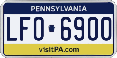 PA license plate LFO6900