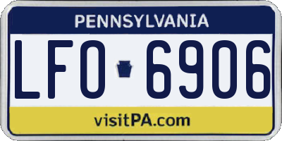 PA license plate LFO6906