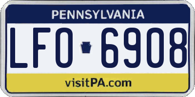 PA license plate LFO6908