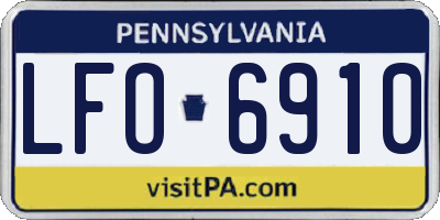 PA license plate LFO6910