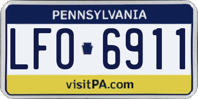 PA license plate LFO6911