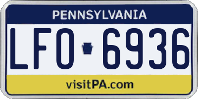 PA license plate LFO6936