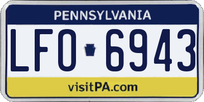 PA license plate LFO6943