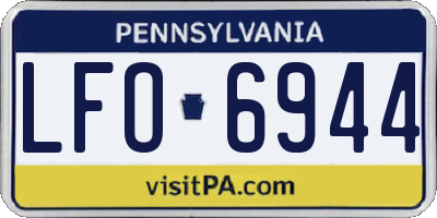 PA license plate LFO6944