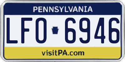 PA license plate LFO6946