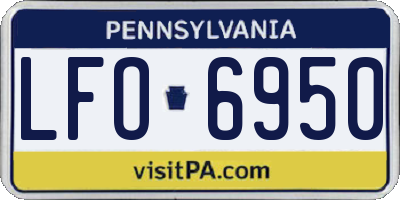 PA license plate LFO6950