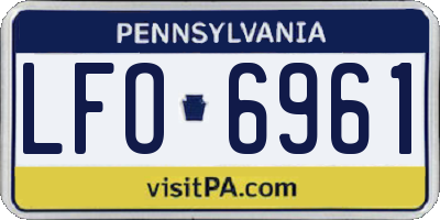 PA license plate LFO6961