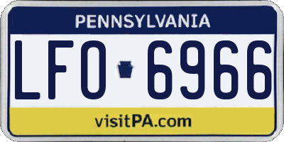 PA license plate LFO6966