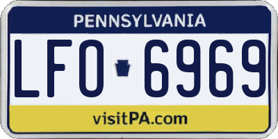 PA license plate LFO6969