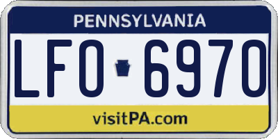 PA license plate LFO6970