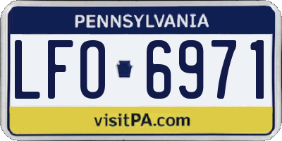 PA license plate LFO6971