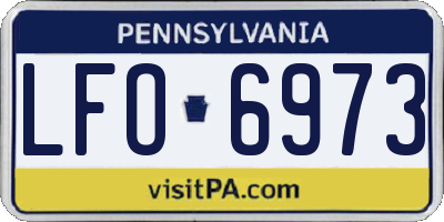 PA license plate LFO6973