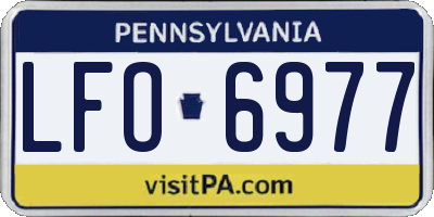 PA license plate LFO6977