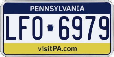 PA license plate LFO6979