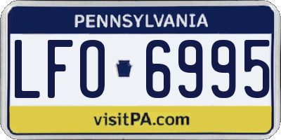 PA license plate LFO6995
