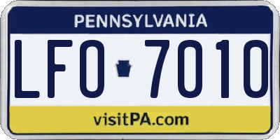 PA license plate LFO7010