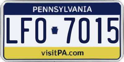 PA license plate LFO7015