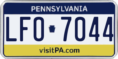 PA license plate LFO7044