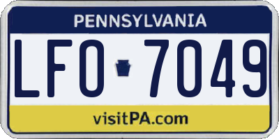 PA license plate LFO7049