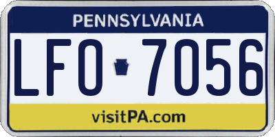 PA license plate LFO7056