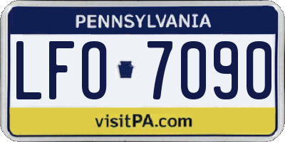 PA license plate LFO7090