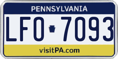 PA license plate LFO7093