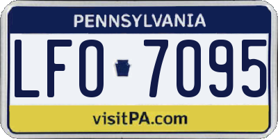 PA license plate LFO7095
