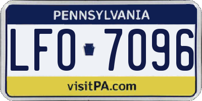 PA license plate LFO7096