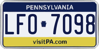 PA license plate LFO7098
