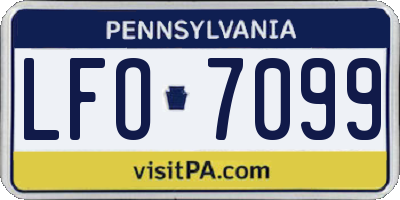 PA license plate LFO7099