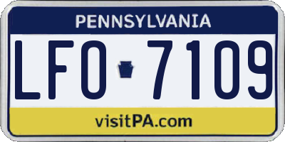 PA license plate LFO7109