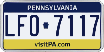 PA license plate LFO7117