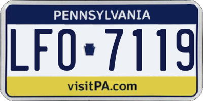 PA license plate LFO7119