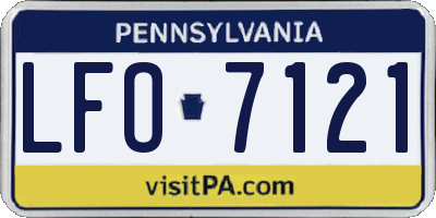 PA license plate LFO7121
