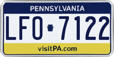 PA license plate LFO7122
