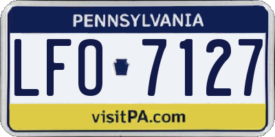 PA license plate LFO7127